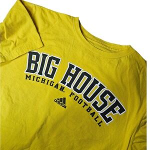 Adidas Michigan Wolverines Football BIG HOUSE Shirt Men's Medium Maize 2012